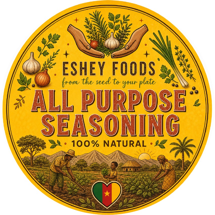 Eshey Foods All Purpose Seasoning round label
