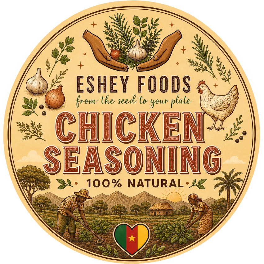 Eshey Foods Chicken Seasoning round label