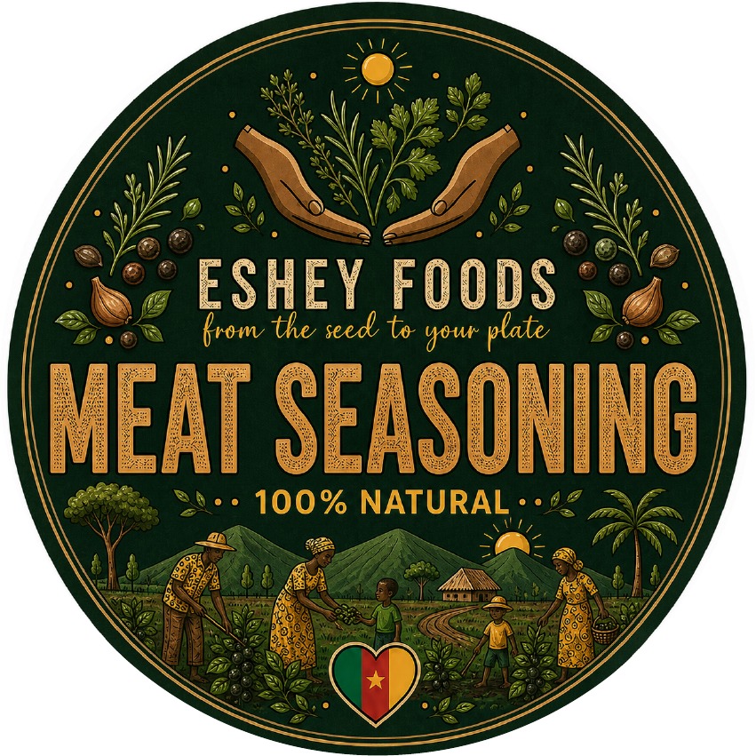 Eshey Foods Meat Seasoning round label