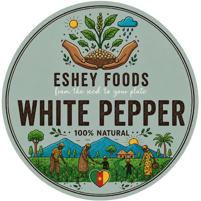 Eshey Foods White Pepper round label