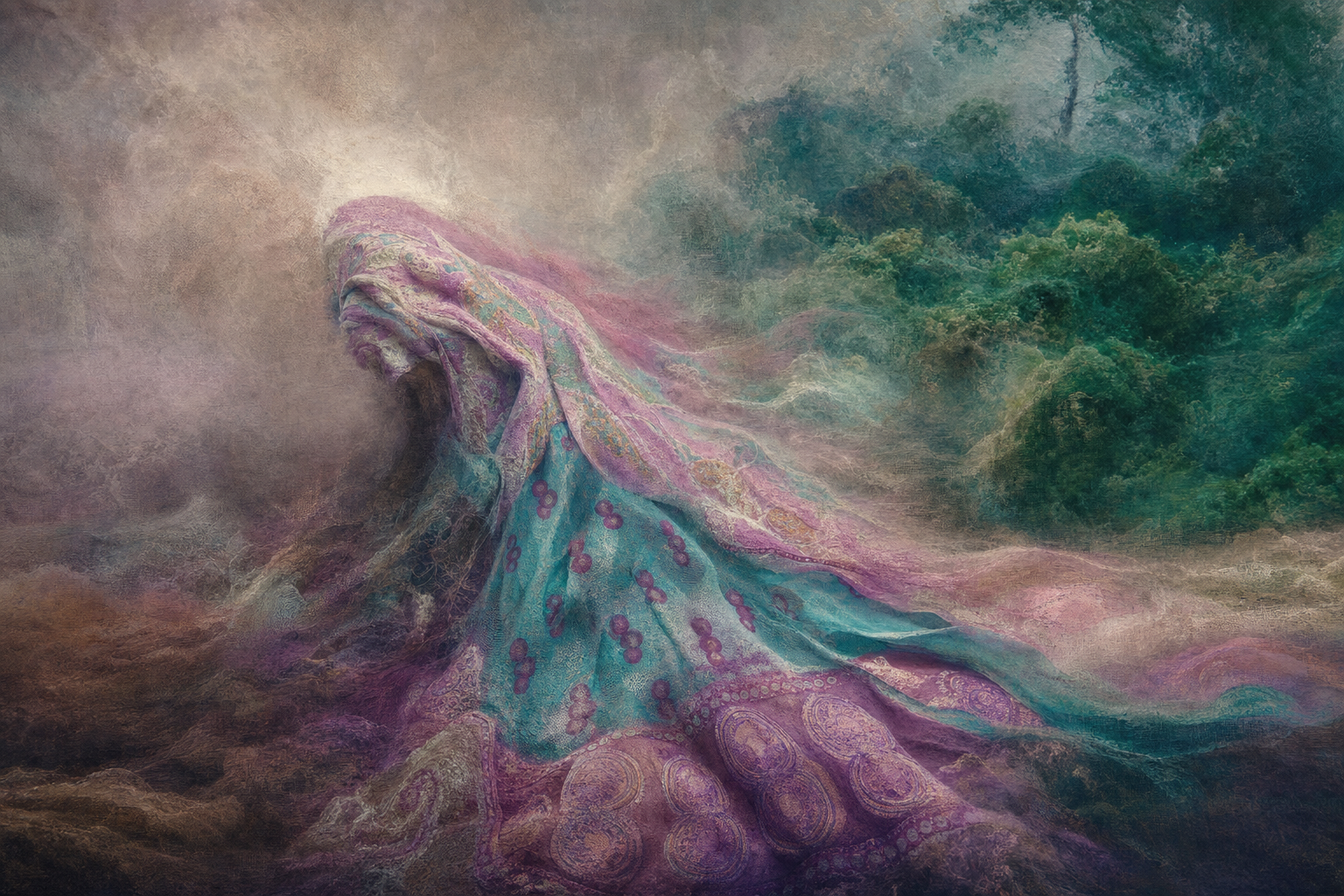 Fluid Washing, an AI-generated artwork